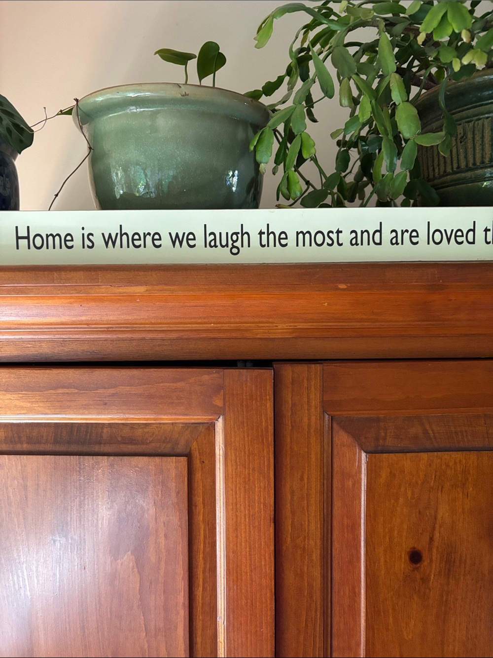 Green and White 'Home is Where...' Decorative Wall Plaque - Unbranded